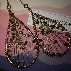 Gold dangle earrings
